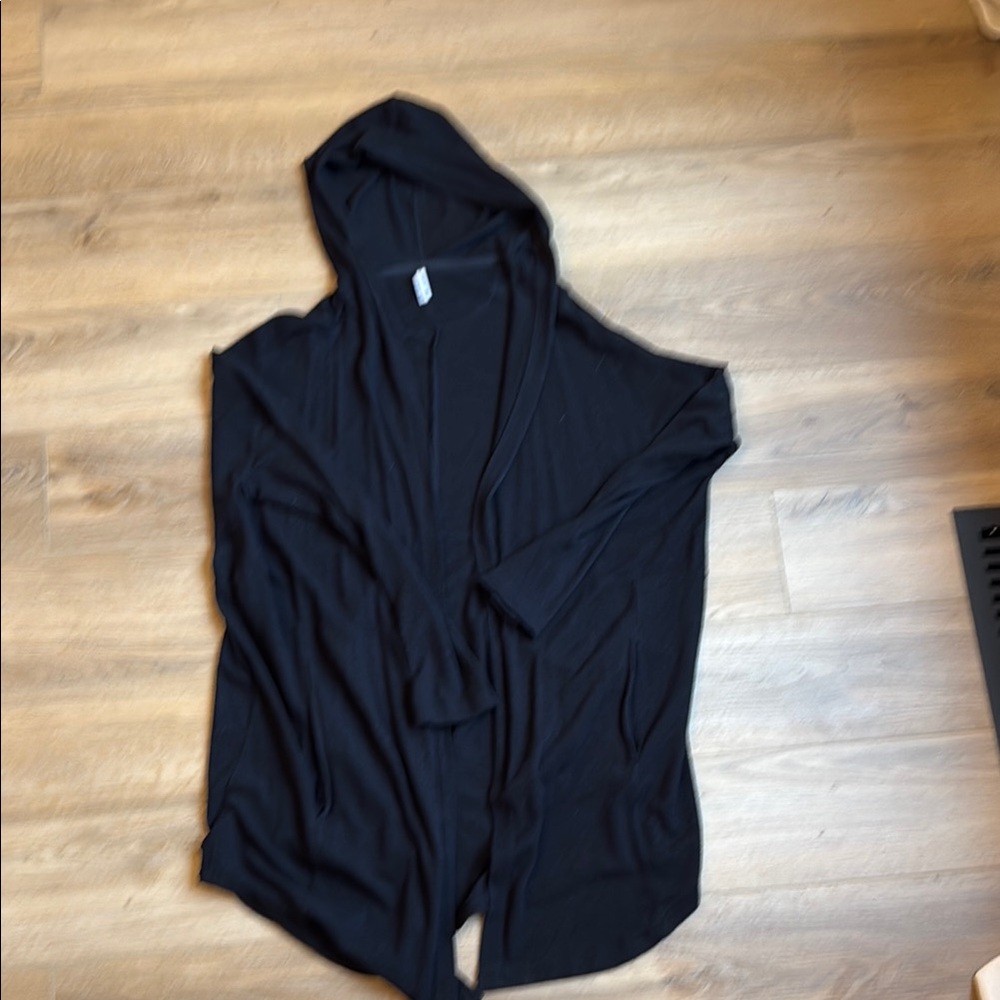 Black Hooded Cardigan z supply